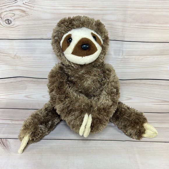 Aurora 14" Sloth Plush - Destination Nation - Super Soft Cute Hands Attach Brown - Picture 14 of 15